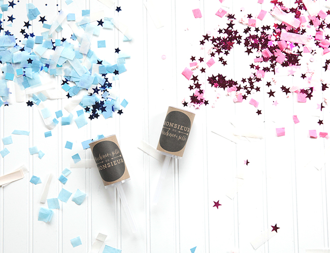 Diy Gender Reveal Confetti Poppers Inspired By This